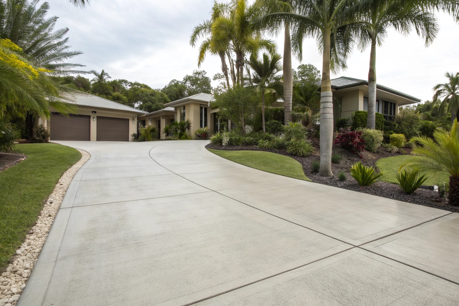 Completed residential concrete driveway slab, The Pocket, Maryborough, Queensland