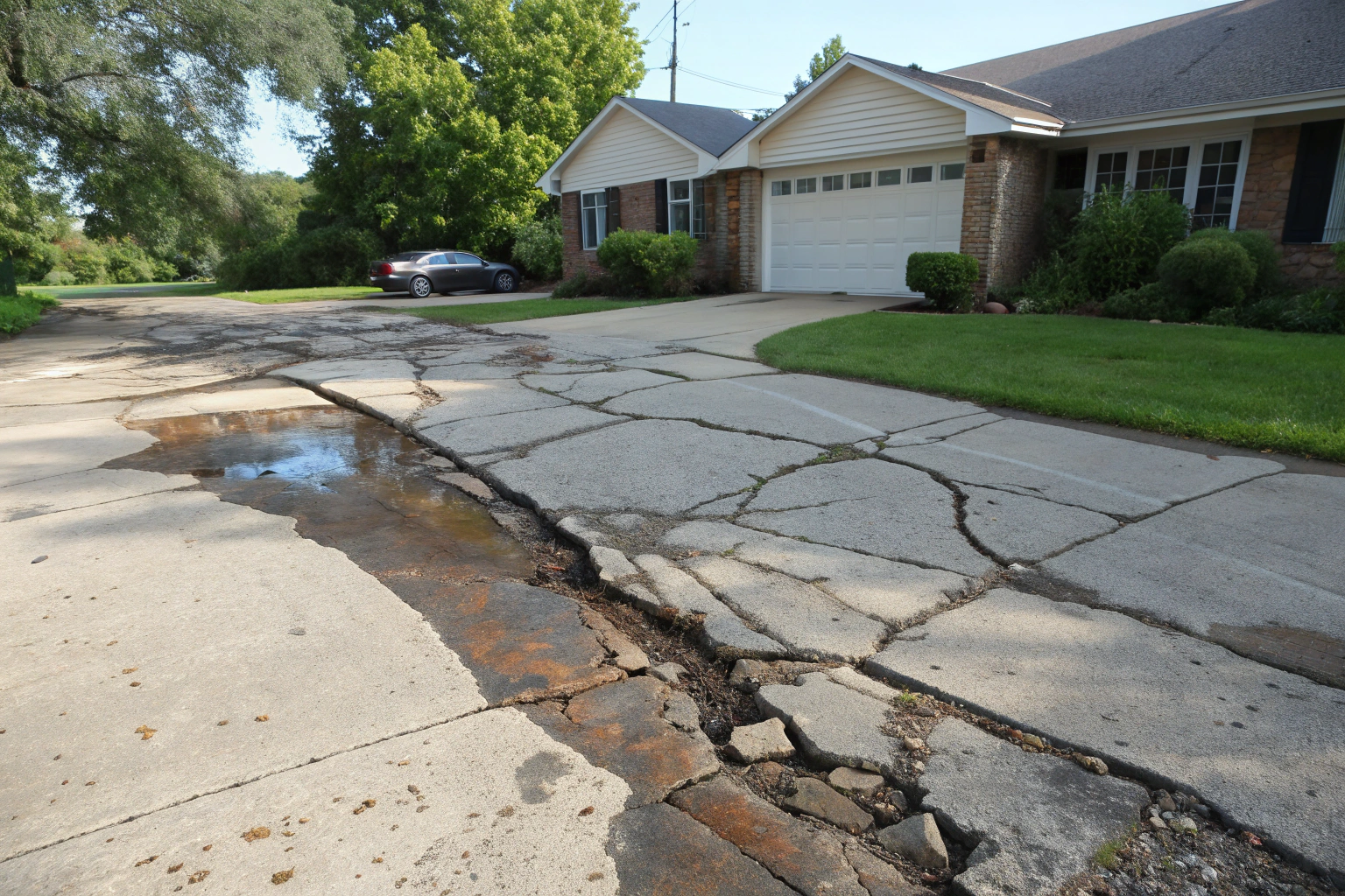 a-residential-concrete-driveway-showing-clear-sign